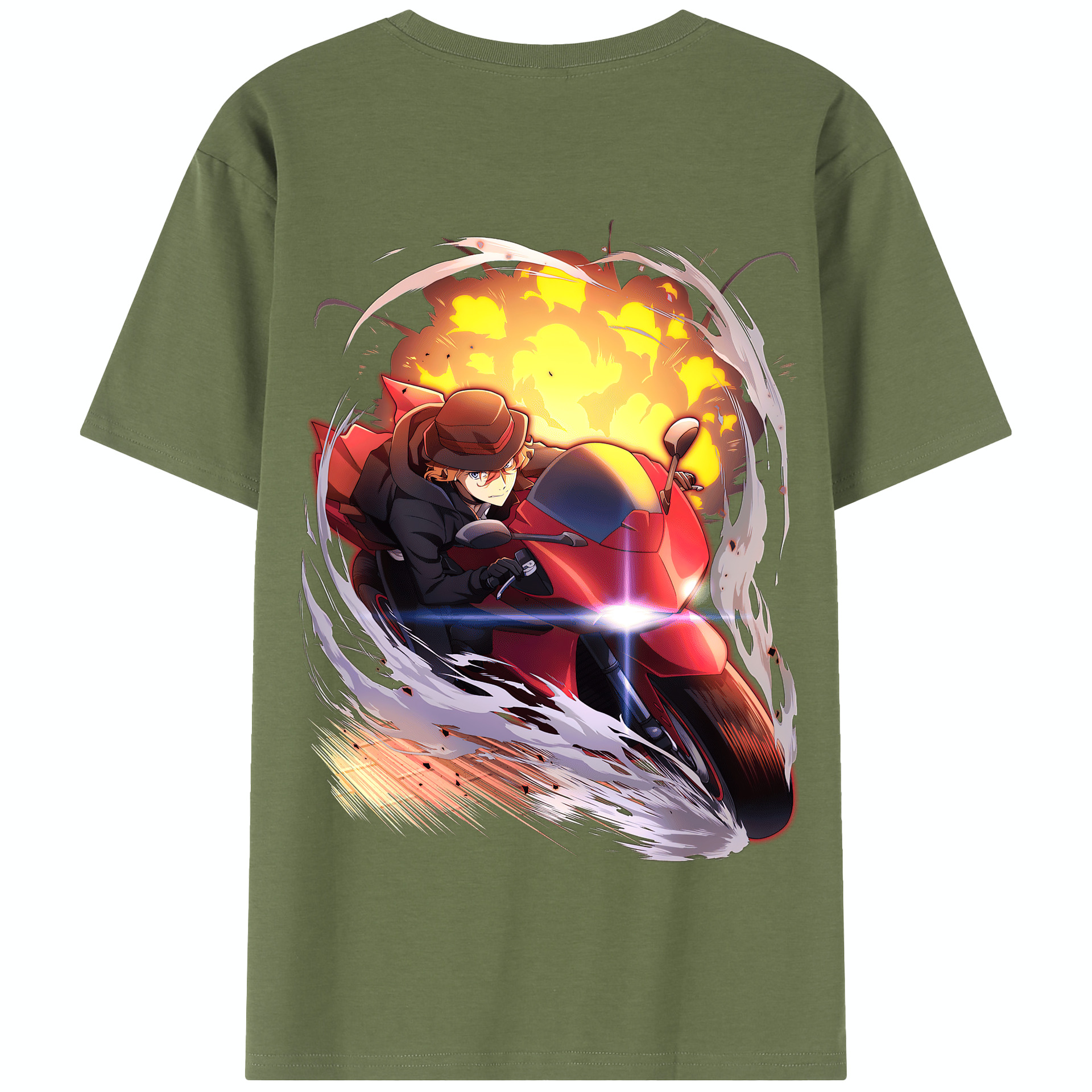 （画像用） 文豪ストレイドッグス Bungo Stray Dogs 綿100％半袖Tシャツ（背面プリント）